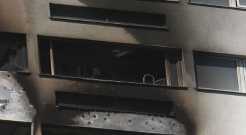 Fire damaged flat