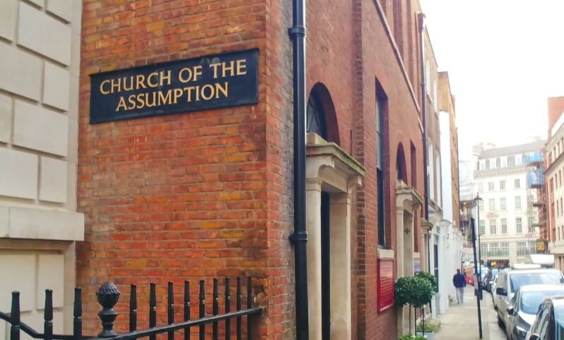 Sign on church
