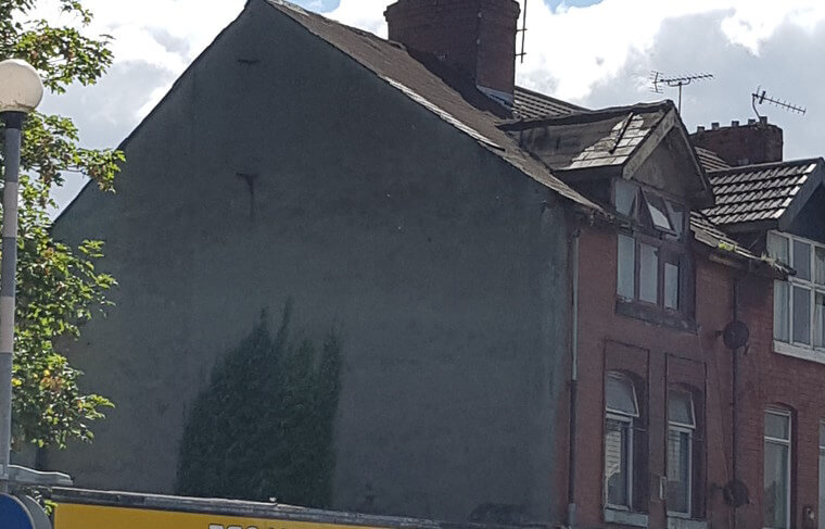 Billboard space on side of building