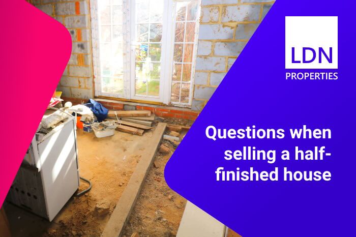 Questions when selling half-finished house