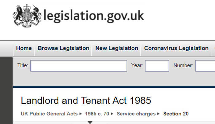 Section 20 legislation when selling