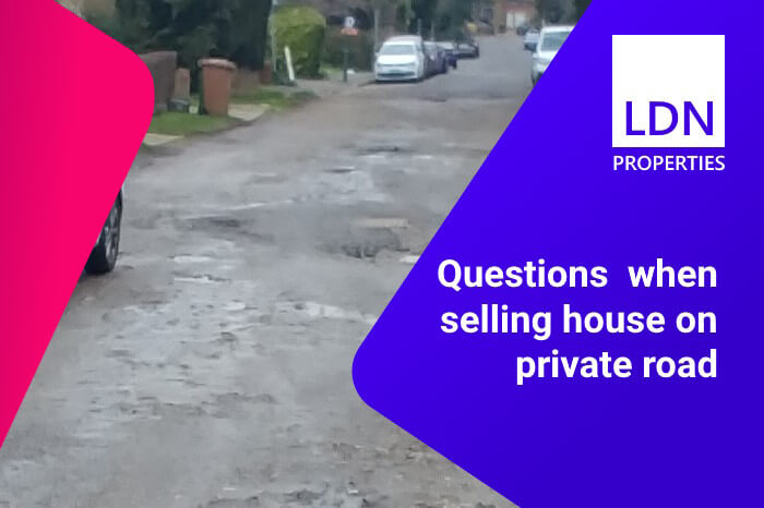 Questions when selling house on a private road
