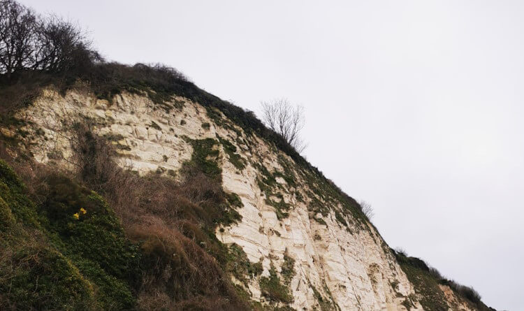 Houses near a cliff