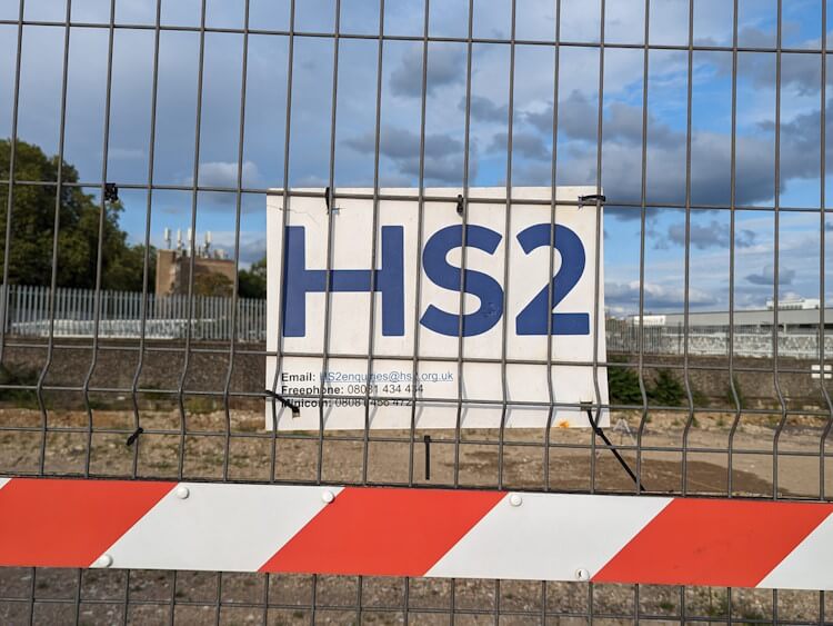 Houses near HS2 train line