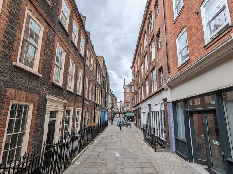 Houses in Soho on Meard Street