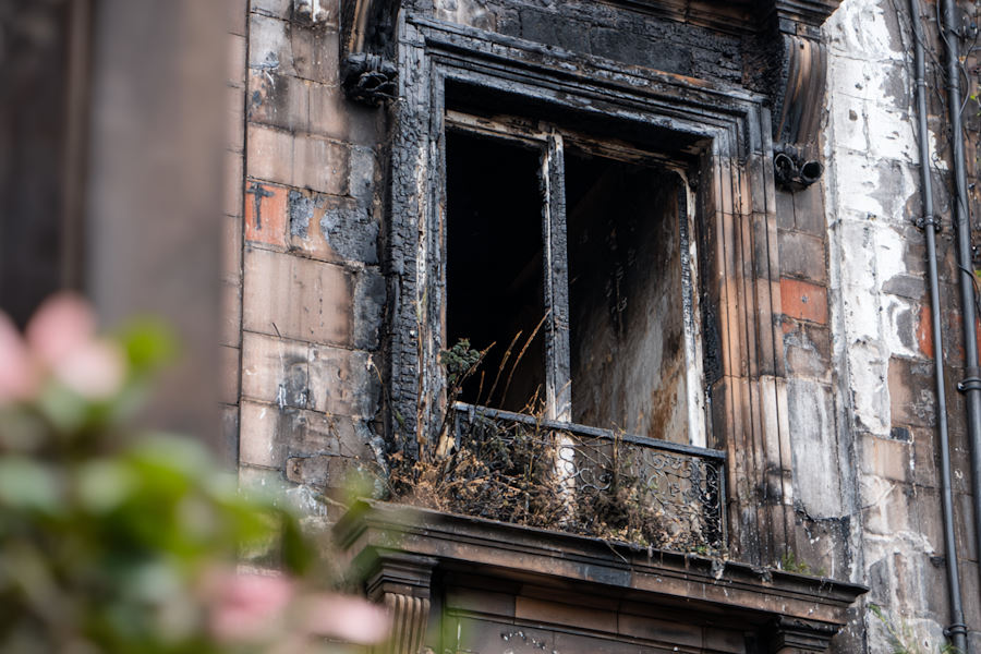 Fire damaged flat